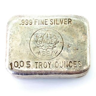 Rare Jade Assay.  999 Fine Silver 10.  05 Troy Ounces Ingot