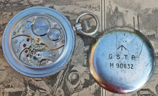 CYMA GSTP MILITARY WW2 GENTS VINTAGE OPEN FACE POCKET WATCH SPARES/REPAIRS ONLY 8