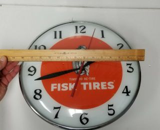 Vintage Fisk Tires Pam Clock Very RARE 1957 3
