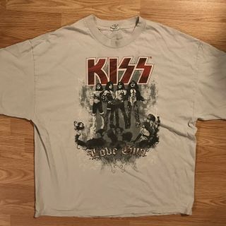 1977 Kiss Love Gun Tour Band T Shirt Vintage Xxl
