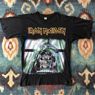 Vintage Iron Maiden 1988 Rare Tour T Shirt Aces High Can I Play With Madness