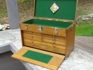 Vintage Gerstner Oak Machinist Chest Model O41C - Circa 1960 2