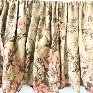 Ralph Lauren Guinevere King Size Bed Skirt Dust Ruffle Rare Vtg Sateen