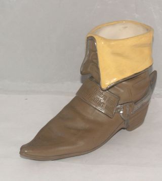 Antique Villeroy & Boch Pottery Figural Boot Character Beaker Mettlach