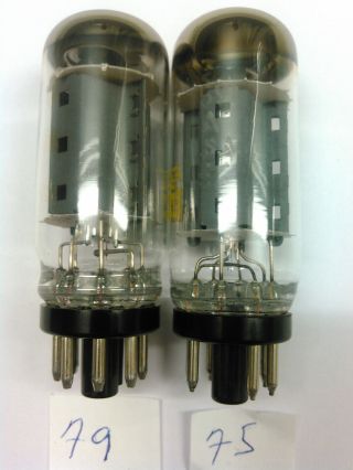 Vintage Matched Pair (2) Ge Sylvania 7591a Vacuum Tubes Made In Usa Test Nos
