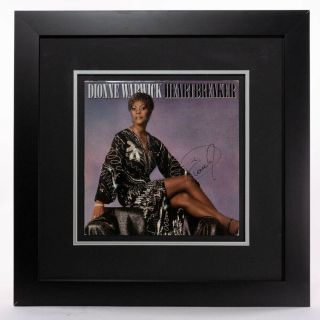 Gm Grammy® Winner Dionne Warwick Signed & Framed Heartbreaker Vintage Vinyl