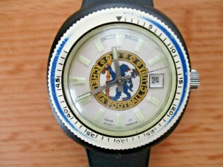 Rare Vintage Mechanical Chelsea Football Club Gent ' s Watch 4