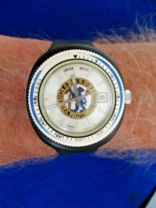 Rare Vintage Mechanical Chelsea Football Club Gent ' s Watch 6