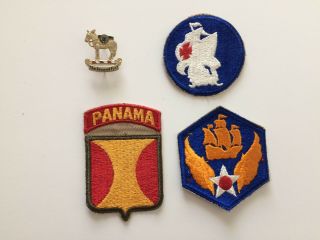 Wwii Caribbean U.  S.  Army And Air Force Colored Patches And Insignia