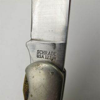 Vtg Schrade 127UH Large Folding Lockblade hunting knife Uncle Henry 4