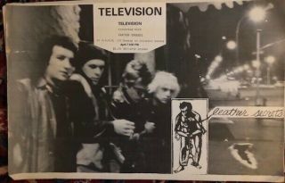 Television Richard Hell Cbgb Poster 1974 Punk Rock Very Rare
