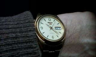 Vintage Seiko 5 G.  P Automatic Day&date Bracelet Watch.  Very Good Condit.