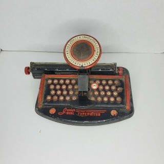 Vintage Toy Litho Tin Metal Old Junior Dial Typewriter Marx (mar) Toys As - Is