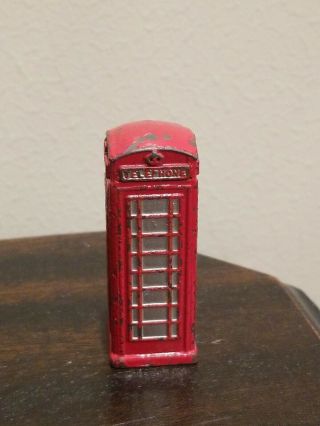 Vintage Collectible Dinky Toys Die Cast Telephone Booth Pay Phone Red