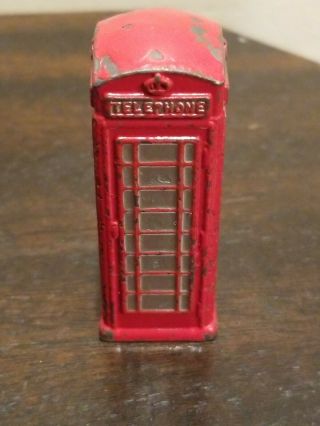 Vintage Collectible Dinky Toys Die Cast Telephone Booth Pay Phone Red 2