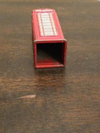 Vintage Collectible Dinky Toys Die Cast Telephone Booth Pay Phone Red 4