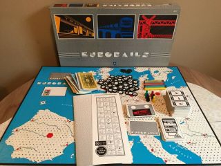 Vintage Eurorails Board Game Mayfair Games Complete 1990 1st Ed Empire Builder