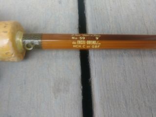 South Bend Bamboo Vintage Fly Rod.  No Bends.  Model 59   9.