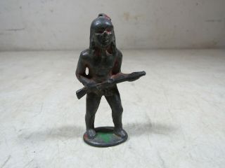 Vintage/antique Barclay Manoil Lead Toy Indian With Rifle