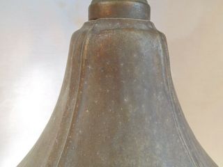 RARE LARGE ANTIQUE ADJUSTABLE SIGNED BRADLEY & HUBBARD B&H SLAG GLASS LAMP BASE 3