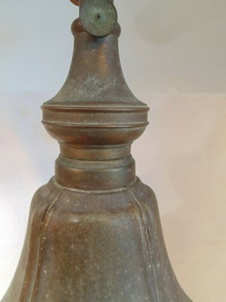 RARE LARGE ANTIQUE ADJUSTABLE SIGNED BRADLEY & HUBBARD B&H SLAG GLASS LAMP BASE 5