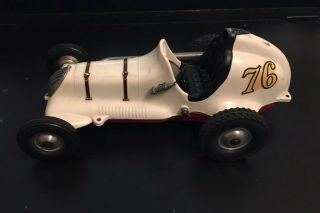 Vintage Roy Cox Thimble Drome Champion Tether Race Car White 76