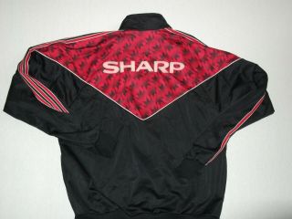 Manchester United Vintage 1990 / 1992 Adidas Track Travel Home Sharp Jacket L/S 2