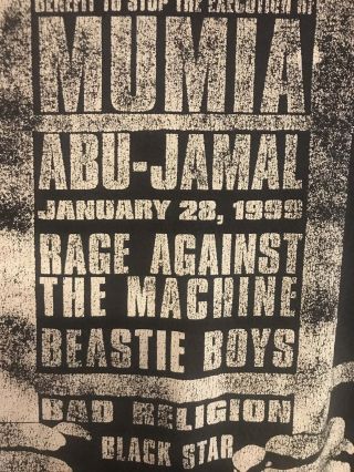 Rage Against The Machine Xl T Shirt Vintage 99 Mumia Beastie Boys Rare Ratm