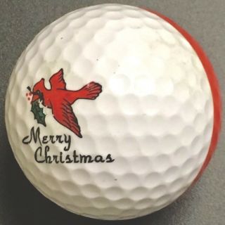 Ping Eye Golf Ball Red Cardinal Bird Merry Christmas Logo Xmas Rare Exc
