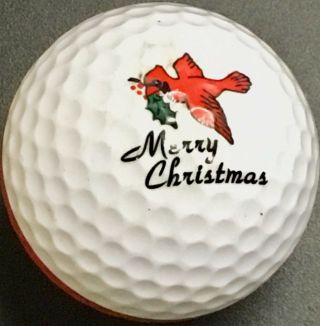 Ping Eye golf ball Red Cardinal Bird Merry Christmas logo Xmas Rare EXC 2