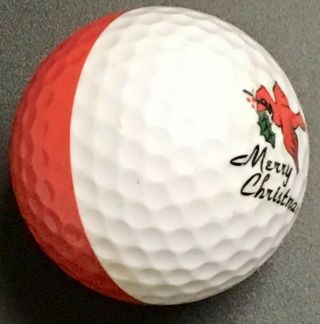 Ping Eye golf ball Red Cardinal Bird Merry Christmas logo Xmas Rare EXC 4