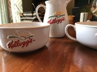 Vintage 1999 Kellogg’s Set Milk Pitcher And Bowls Tony the Tiger Rice Krispies 2