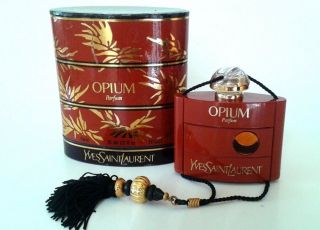 Vintage Ysl Yves Saint Laurent Opium Perfume Splash 0.  5 Fl Oz / 15 Ml
