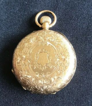 Cuivre 14k Gold Full Hunter Pocket Watch Antique Vintage