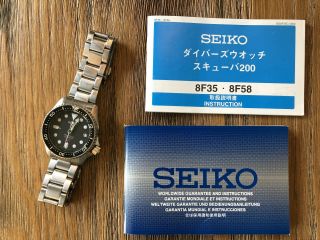 Rare Seiko Men’s Prospex Perpetual Sbcm023 8f35 - 00a0 Jdm 200m Diver Quartz Japan