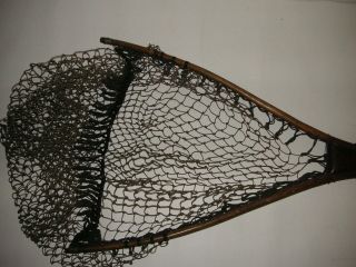 antique 1910 ' s adirondack ny fly fishing stream net rainbow brook brown trout 2