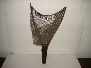 antique 1910 ' s adirondack ny fly fishing stream net rainbow brook brown trout 5