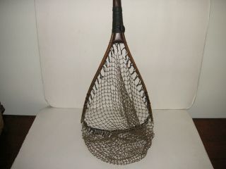 antique 1910 ' s adirondack ny fly fishing stream net rainbow brook brown trout 6