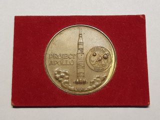 Vintage Rare 1969 Apollo 11 Project Nasa Medal Project Apollo July 16 1969