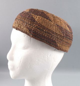 Antique Hupa,  Northern California Native American Indian Basket Hat