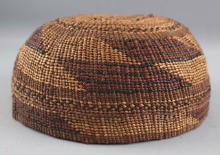 Antique Hupa,  Northern California Native American Indian Basket Hat 3