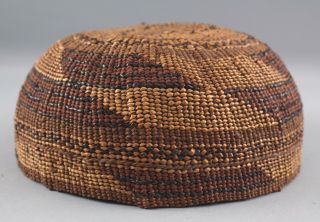 Antique Hupa,  Northern California Native American Indian Basket Hat 4