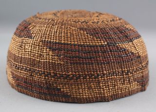 Antique Hupa,  Northern California Native American Indian Basket Hat 5