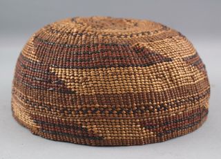 Antique Hupa,  Northern California Native American Indian Basket Hat 6