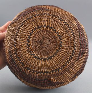 Antique Hupa,  Northern California Native American Indian Basket Hat 7