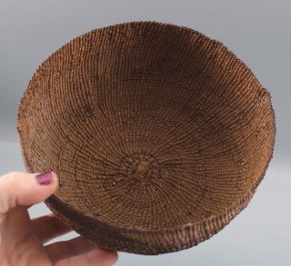 Antique Hupa,  Northern California Native American Indian Basket Hat 8