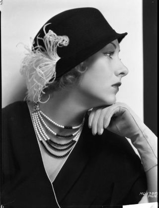 Kay Francis Vintage 1931 Hat Fashion Photo C S Bull 8x10 B/w Negative