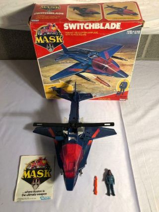 1985 Switchblade & Miles Mayhem Complete,  Box Vintage M.  A.  S.  K.  Kenner Vehicle