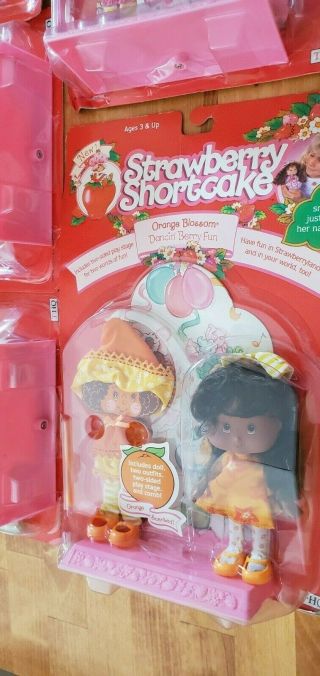 5 VINTAGE 1991 THQ STRAWBERRY SHORTCAKE BERRY DOLLS IN PACKAGE 7