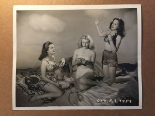 Dolores Moran,  2 Stunning Rare Vintage 8/10 Pin - Up Photo Wwii Gi 1944